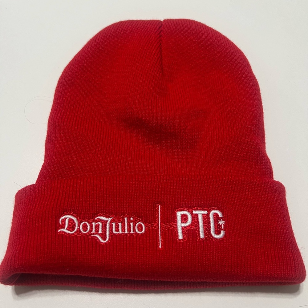 Never Worn Red Don Julio + Palm Tree Crew Limited Edition Beanie